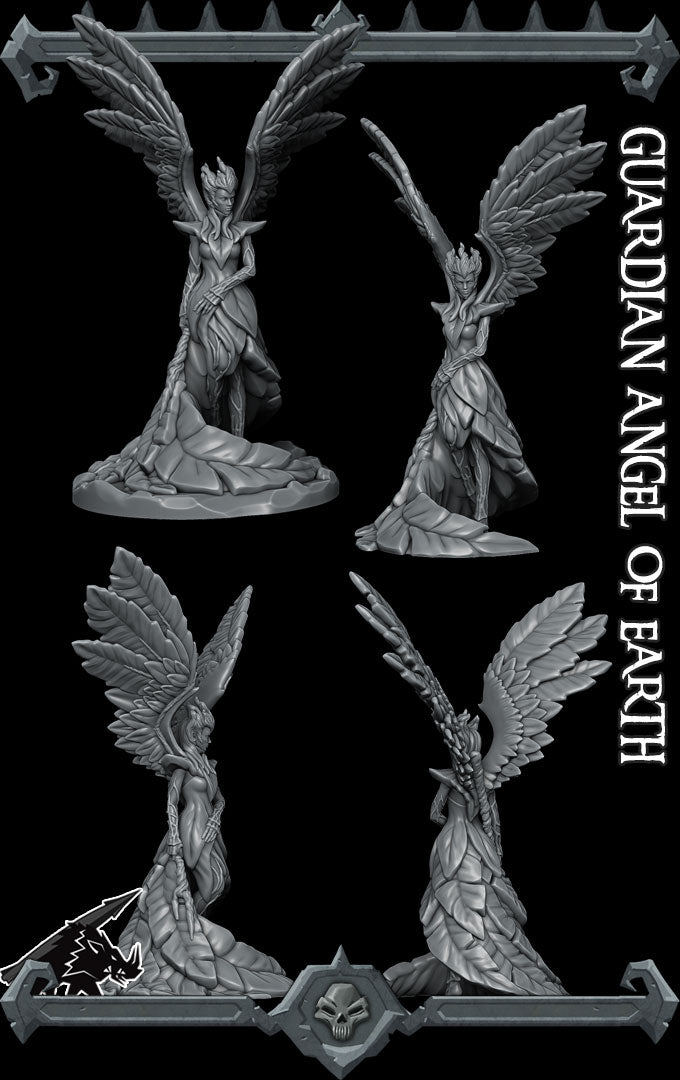 GUARDIAN ANGEL OF EARTH - Monster miniature | All Sizes | Dungeons and Dragons | Pathfinder | War Gaming