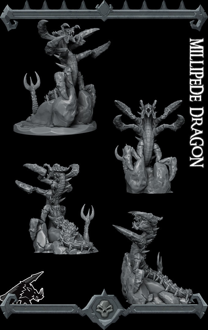 MILLIPEDE DRAGON - Miniature | All Sizes | Dungeons and Dragons | Pathfinder | War Gaming