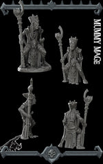 MUMMY MAGE - Miniature | All Sizes | Dungeons and Dragons | Pathfinder | War Gaming