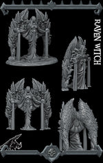 RAVEN WITCH Miniature Model -All Sizes | Dungeons and Dragons | Pathfinder | War Gaming