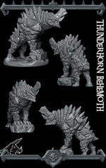 THUNDERHORN BEHEMOTH- Miniature | All Sizes | Dungeons and Dragons | Pathfinder | War Gaming