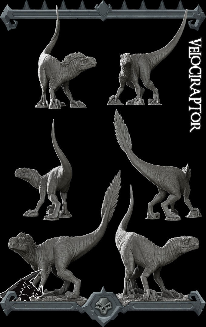 VELOCIRAPTORS Dinosaur- Miniature | All Sizes | Dungeons and Dragons | Pathfinder | War Gaming