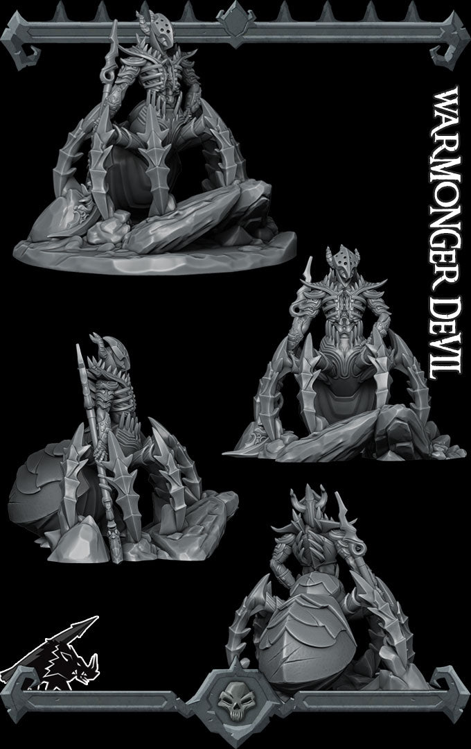WARMONGER DEVIL Miniature -All Sizes | Dungeons and Dragons | Pathfinder | War Gaming