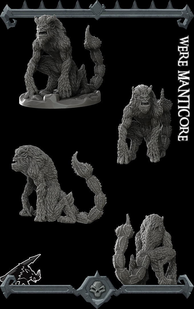 WERE MANTICORE - Miniature -All Sizes | Dungeons and Dragons | Pathfinder | War Gaming