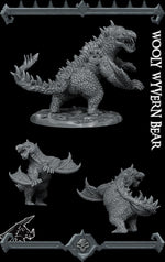 WOOLY WYVERN BEAR - Miniature -All Sizes | Dungeons and Dragons | Pathfinder | War Gaming