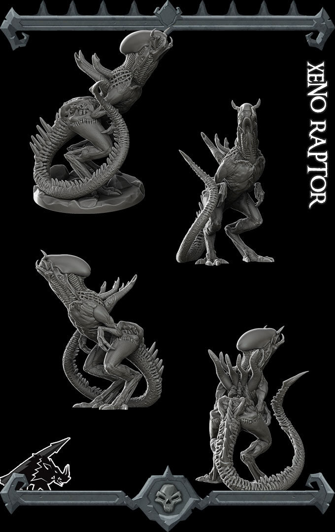 XENO RAPTER Miniature Model - All Sizes | Dungeons and Dragons | Pathfinder | War Gaming