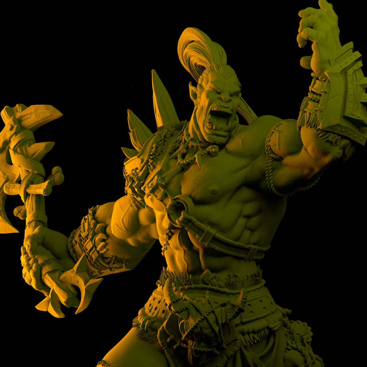 ORC Figure - Gnadug The Bonebreaker | Resin model | Collectible / Wargaming / RPG / Bust
