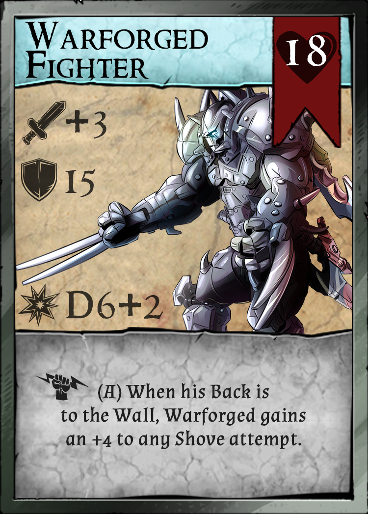 Warforged Fighter - Pit Fighter Champion Miniature