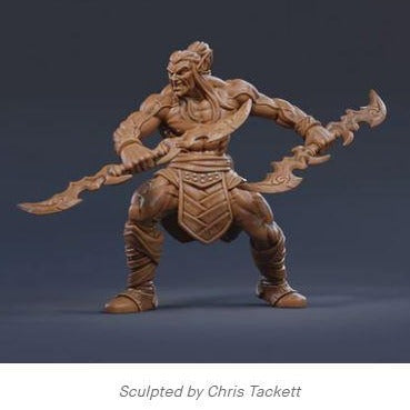 Wood Elf Blade Dancer- Pit Fighter Champion Miniature