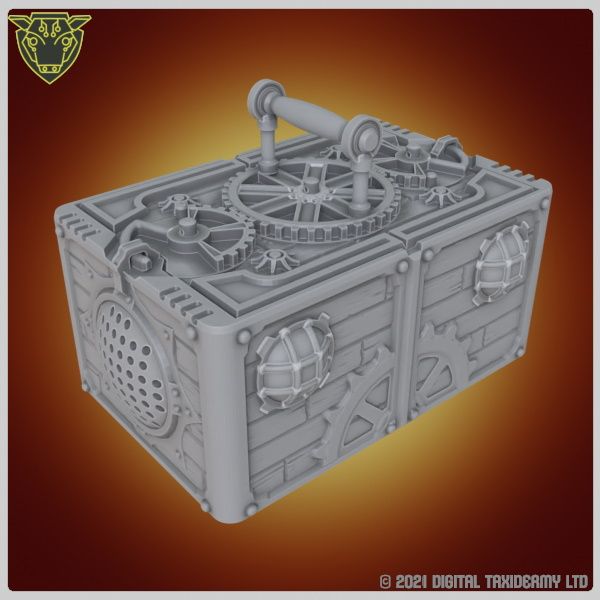 Steampunk Mechanical Deck Box with a twist lock by Digital Taxidermy
