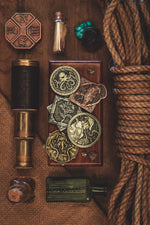 HP Lovecraft Cthulhu Mythical Coin Set | 5 Unique Metal Game Tokens / Collectible Coins / Turn Counter