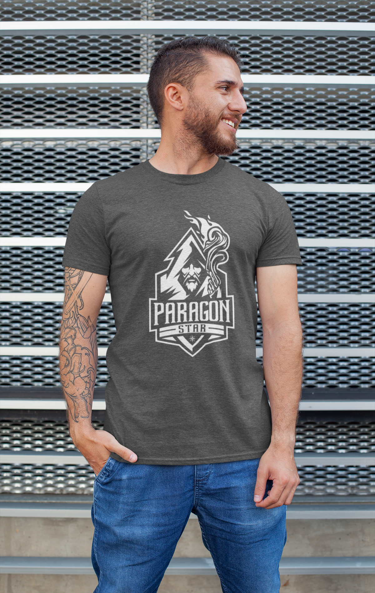 Paragon Star Wizard Themed T Shirt - Warlock I Sorcerer I Mage