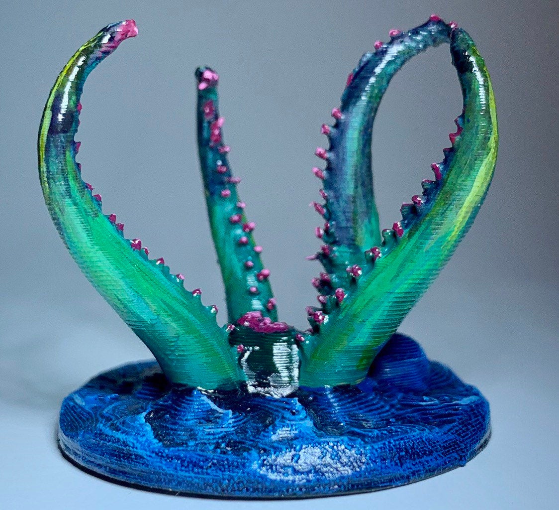 Tentacles! Cthulhu / D&D - Resin (War-game Miniature) Arkham Horror - Lovecraft, Deep One, Old One, Kraken