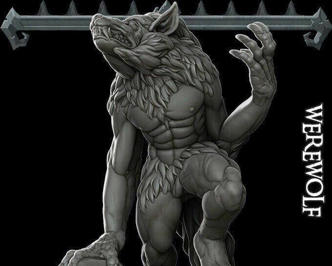 WEREWOLF - Miniature Model All Sizes | Dungeons and Dragons | Pathfinder | War Gaming