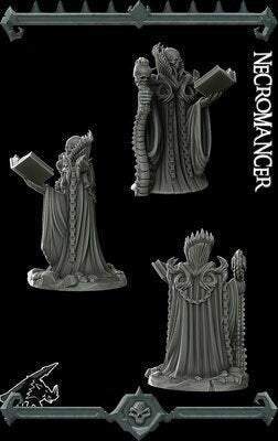 Necromancer - Miniature | Dungeons and Dragons | Pathfinder | War Gaming