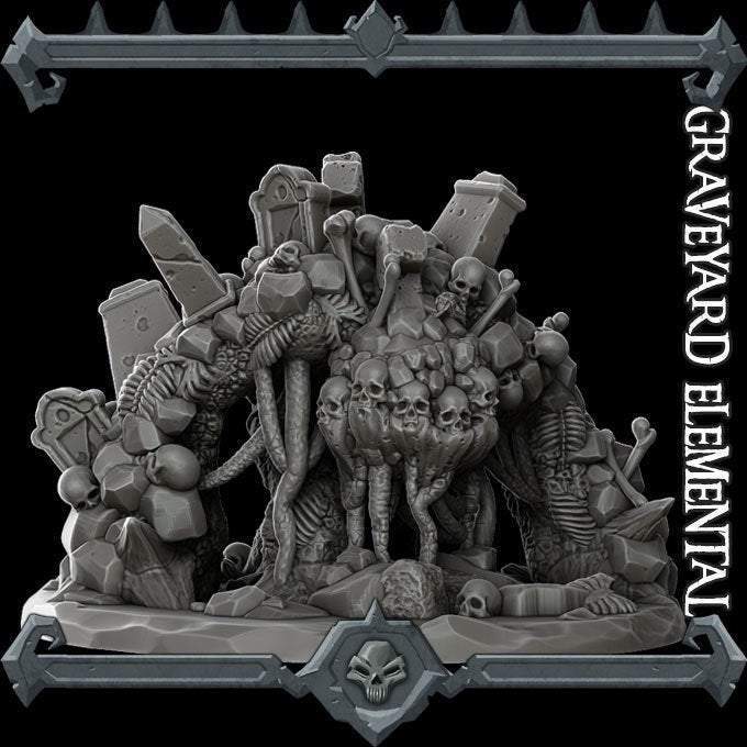 Graveyard Elemental - Miniature -All Sizes | Dungeons and Dragons | Pathfinder | War Gaming