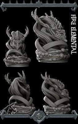 Fire Elemental - Miniature -All Sizes | Dungeons and Dragons | Pathfinder | War Gaming