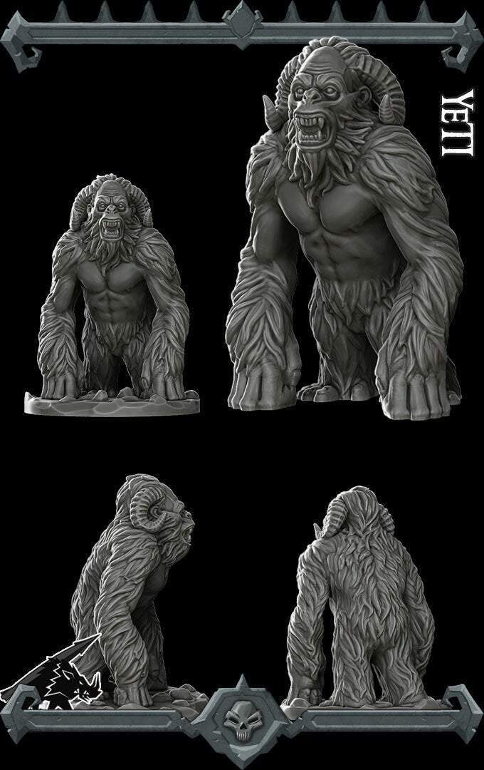 YETI - Miniature -All Sizes | Dungeons and Dragons | Pathfinder | War Gaming