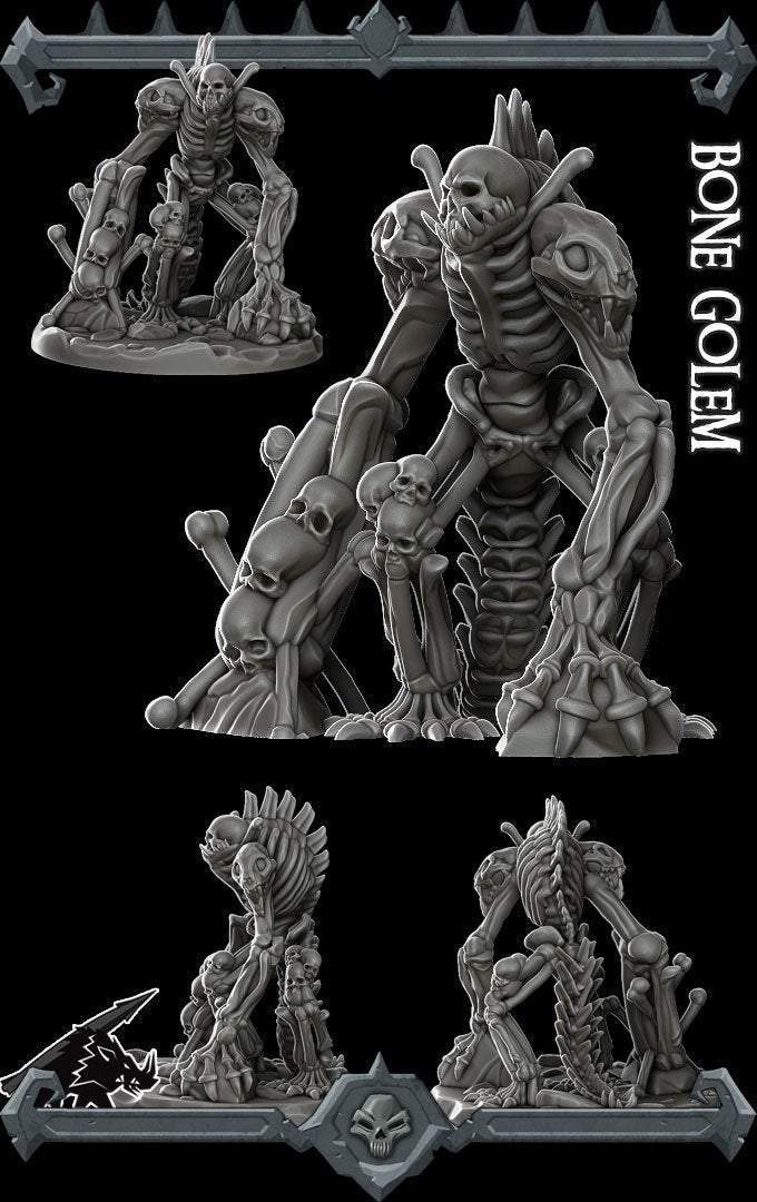 BONE GOLEM - Miniature -All Sizes | Dungeons and Dragons | Pathfinder | War Gaming
