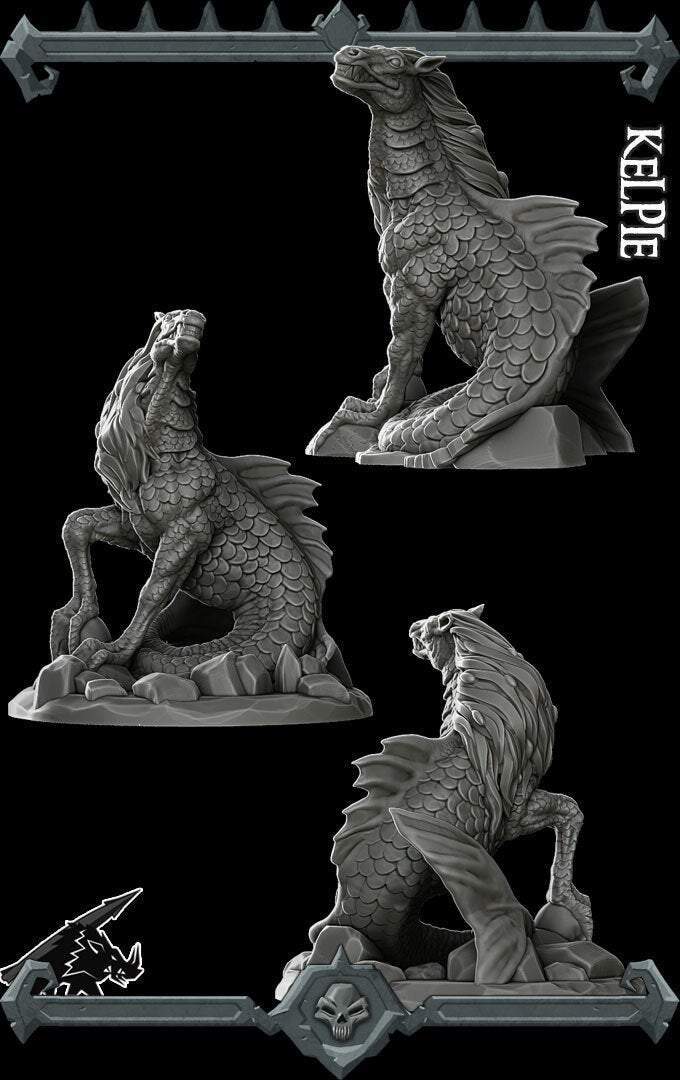 KELPIE - Miniature -All Sizes | Dungeons and Dragons | Pathfinder | War Gaming