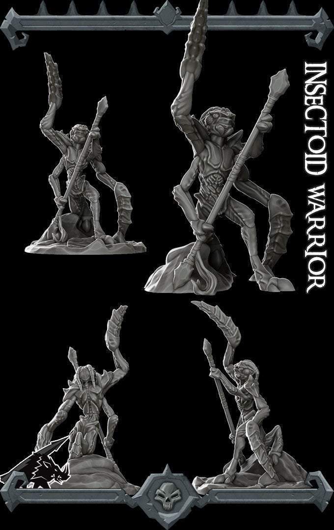 INSECTOID WARRIOR - Miniature -All Sizes | Dungeons and Dragons | Pathfinder | War Gaming