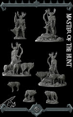 MASTER of the HUNT - Miniature -All Sizes | Dungeons and Dragons | Pathfinder | War Gaming