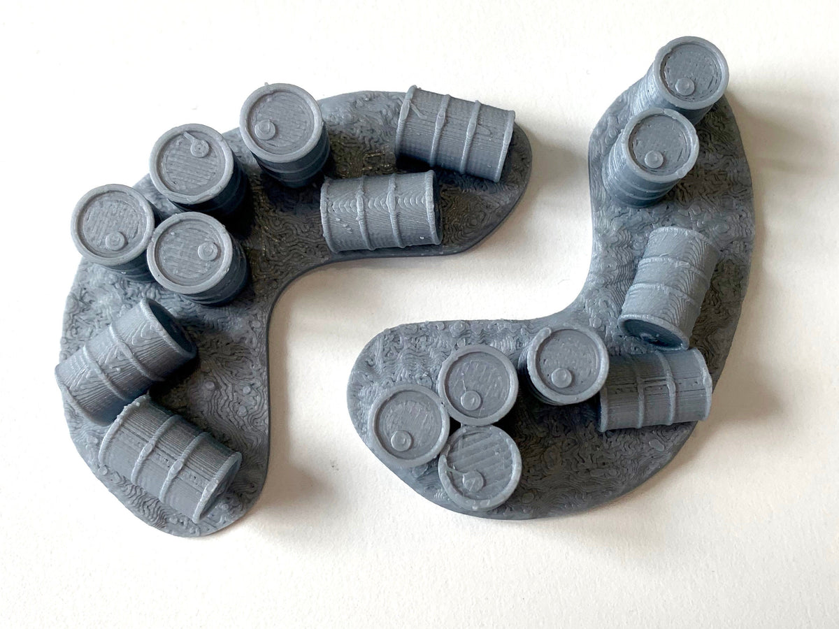 Oil Drums Barricade / Scenery /Terrain / Diorama