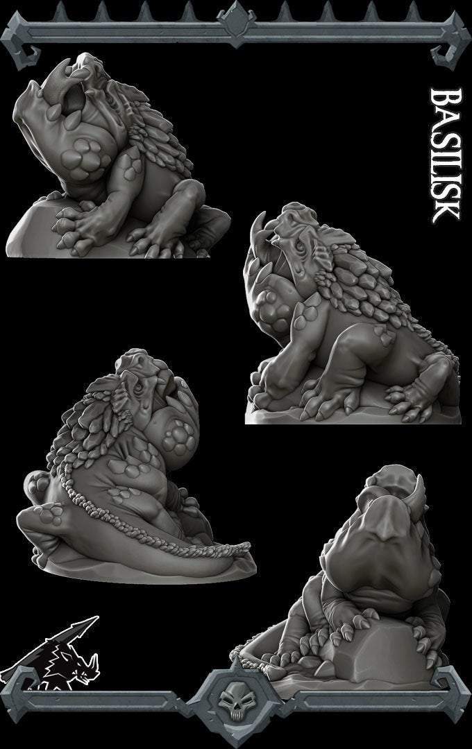 BASILISK - Miniature -All Sizes | Dungeons and Dragons | Pathfinder | War Gaming