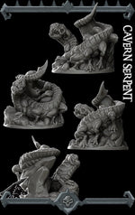 CAVERN SERPENT - Miniature -All Sizes | Dungeons and Dragons | Pathfinder | War Gaming