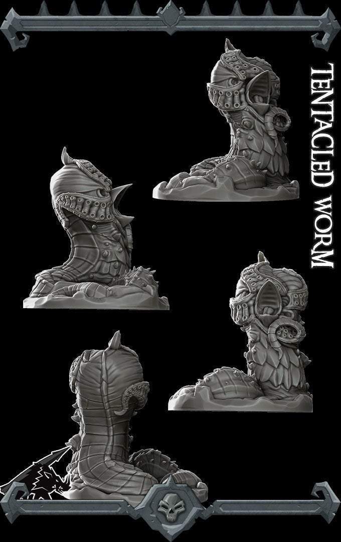 TENTACLED WORM - Miniature -All Sizes | Dungeons and Dragons | Pathfinder | War Gaming