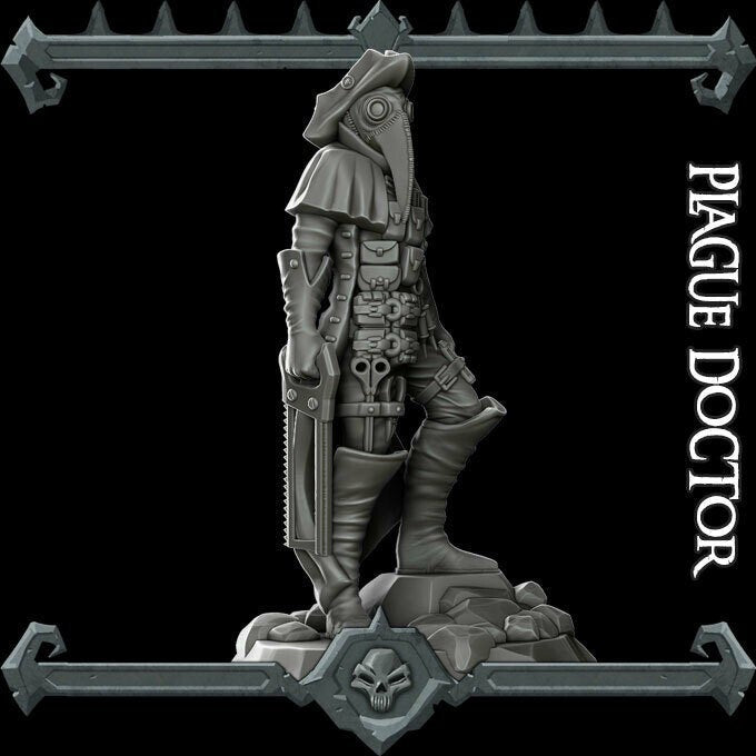Plague Doctor - Miniature - All Sizes | Dungeons and Dragons | Pathfinder | War Gaming