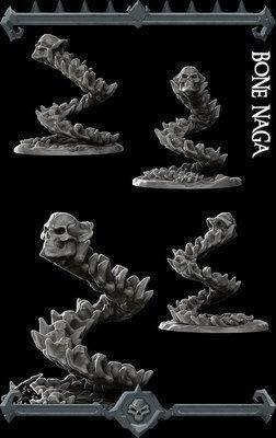 Bone Naga - Miniature -All Sizes | Dungeons and Dragons | Pathfinder | War Gaming