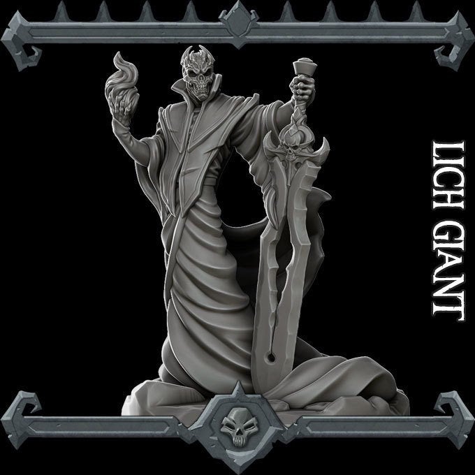 Lich Giant - 28mm scale Miniature - Cthulhu, D&D, 40k, Pathfinder, Dungeons and dragons | Tabletop War Gaming