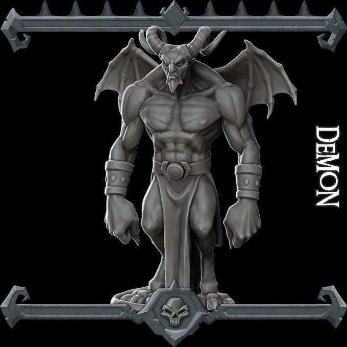 Demon - Miniature -All Sizes | Dungeons and Dragons | Pathfinder | War Gaming