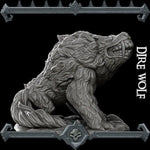 Dire Wolf - Miniature -All Sizes | Dungeons and Dragons | Pathfinder | War Gaming