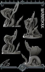 Serpent Folk - Miniature -All Sizes | Dungeons and Dragons | Pathfinder | War Gaming