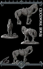 CLOCKWORK HORSE - Miniature -All Sizes | Dungeons and Dragons | Pathfinder | War Gaming