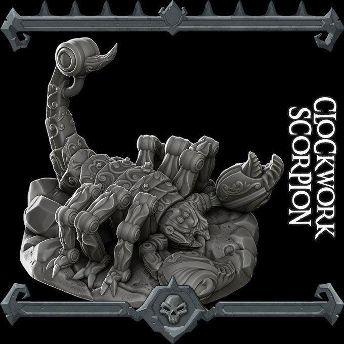 CLOCKWORK SCORPION - Miniature -All Sizes | Dungeons and Dragons | Pathfinder | War Gaming