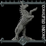 CORRUPTED UNICORN - Miniature -All Sizes | Dungeons and Dragons | Pathfinder | War Gaming