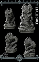 DEATH SKULL - Miniature -All Sizes | Dungeons and Dragons | Pathfinder | War Gaming
