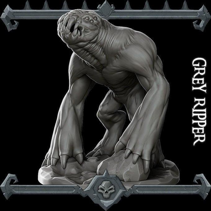 GREY RIPPER - Miniature -All Sizes | Dungeons and Dragons | Pathfinder | War Gaming