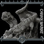 CAVERN SERPENT - Miniature -All Sizes | Dungeons and Dragons | Pathfinder | War Gaming