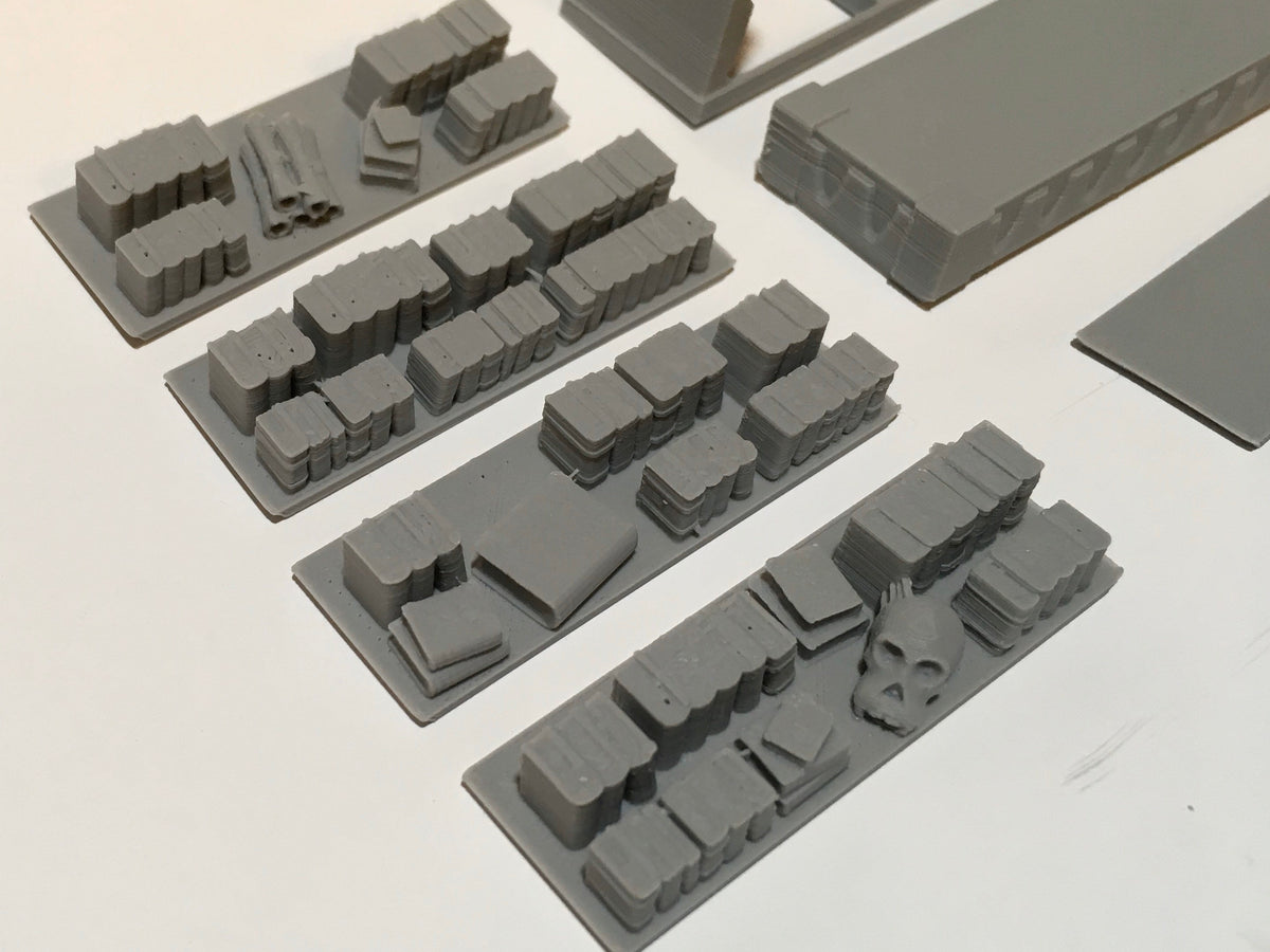 Mini Bookcase Kit For D&D, Hero Quest, Dungeon Furniture