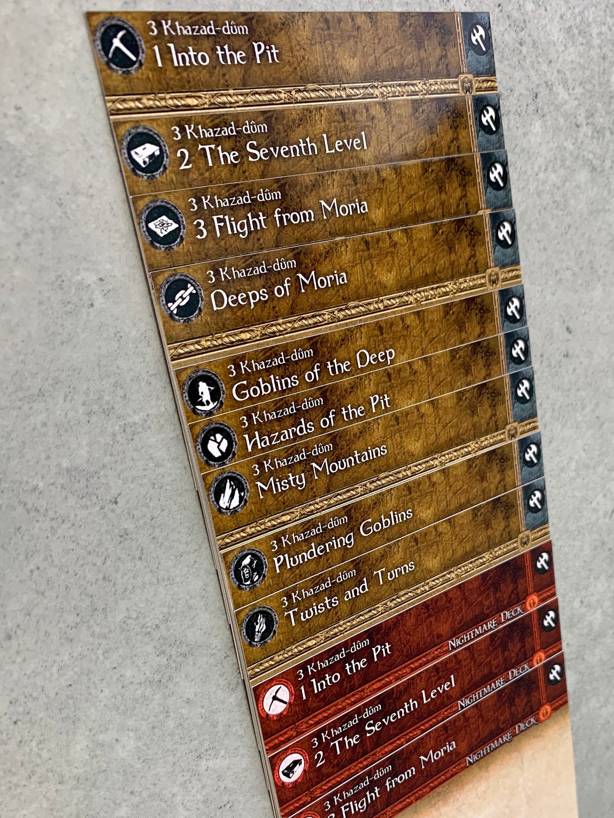 Lord of the Rings: The Card Game LCG Deck Box Dividers