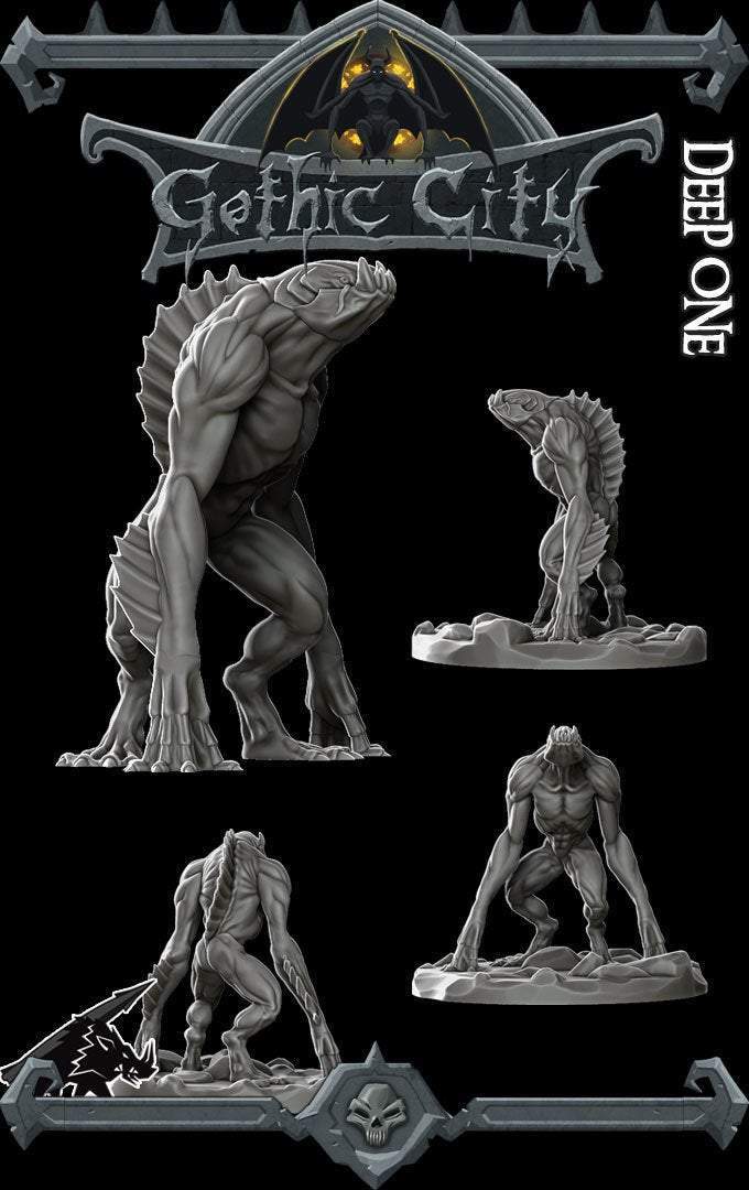 DEEP ONE - Miniature -All Sizes | Dungeons and Dragons | Pathfinder | War Gaming