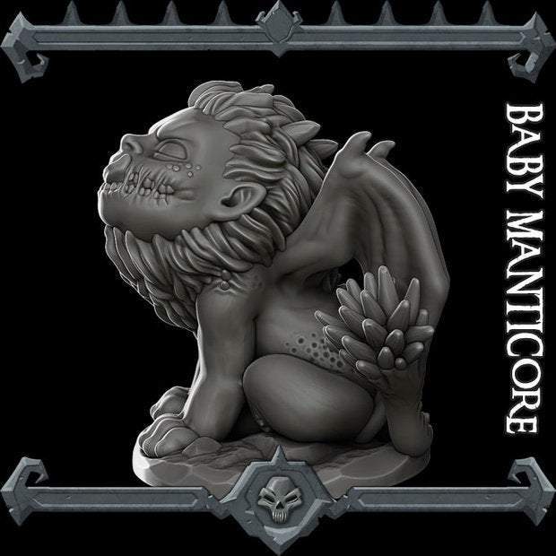 BABY MANTICORE - Miniature -All Sizes | Dungeons and Dragons | Pathfinder | War Gaming