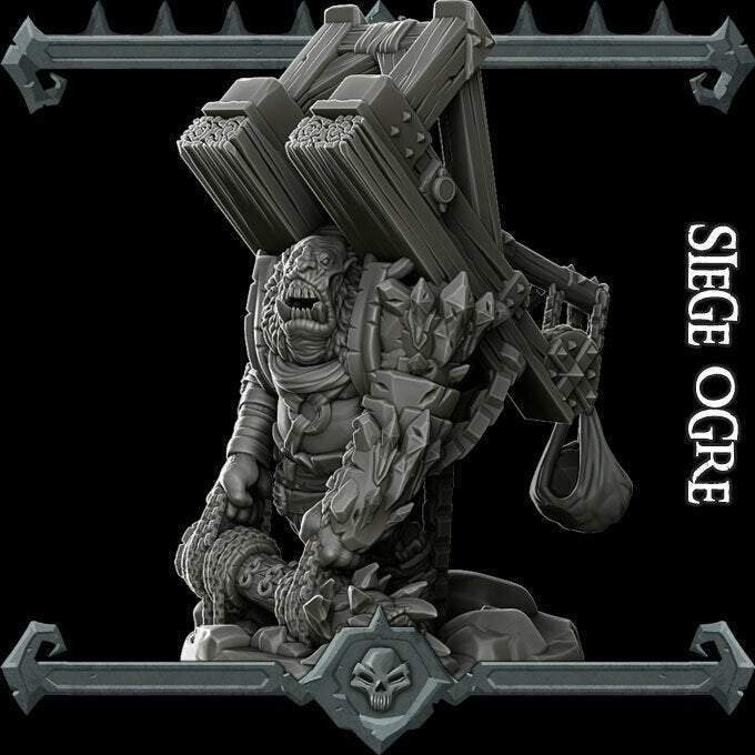SIEGE OGRE - Miniature -All Sizes | Dungeons and Dragons | Pathfinder | War Gaming