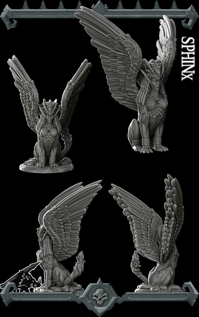 SPHINX - Miniature Model | All Sizes | Dungeons and Dragons | Pathfinder | War Gaming