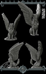 SPHINX - Miniature Model | All Sizes | Dungeons and Dragons | Pathfinder | War Gaming