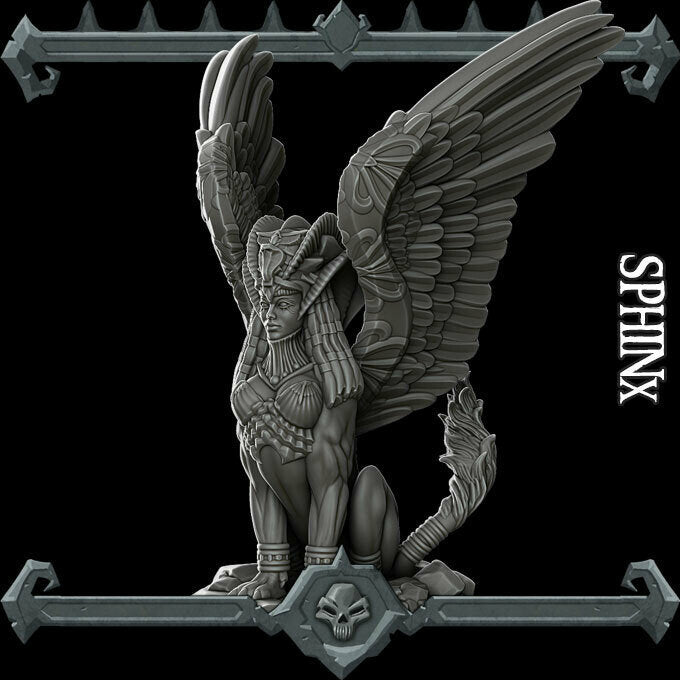 SPHINX - Miniature Model | All Sizes | Dungeons and Dragons | Pathfinder | War Gaming